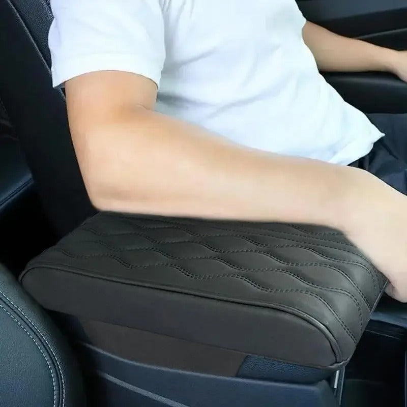 Car Armrest Cushion Cover – Waterproof PU Leather Armrest Pad with Memory Foam for Comfort and Protection - Delicate Leather