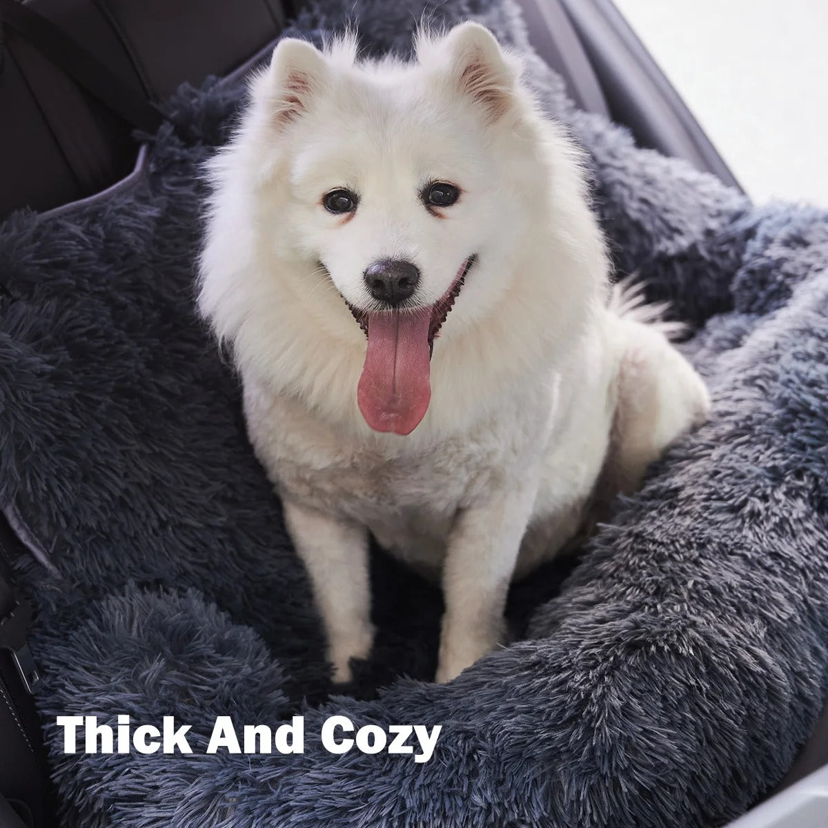 Dog Car Seat for Large Dogs - Two-Dog Travel Back Seat Booster Sofa with Washable Plush Cover