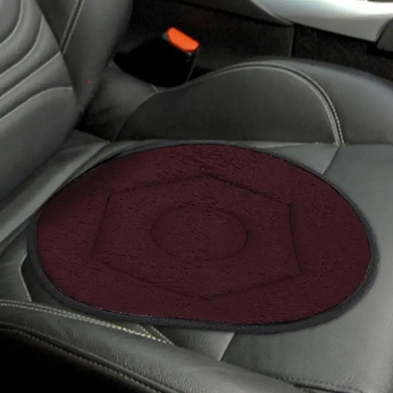 360° Rotating Car Seat Cushion – Portable Swivel Seat for Easy Movement - Delicate Leather
