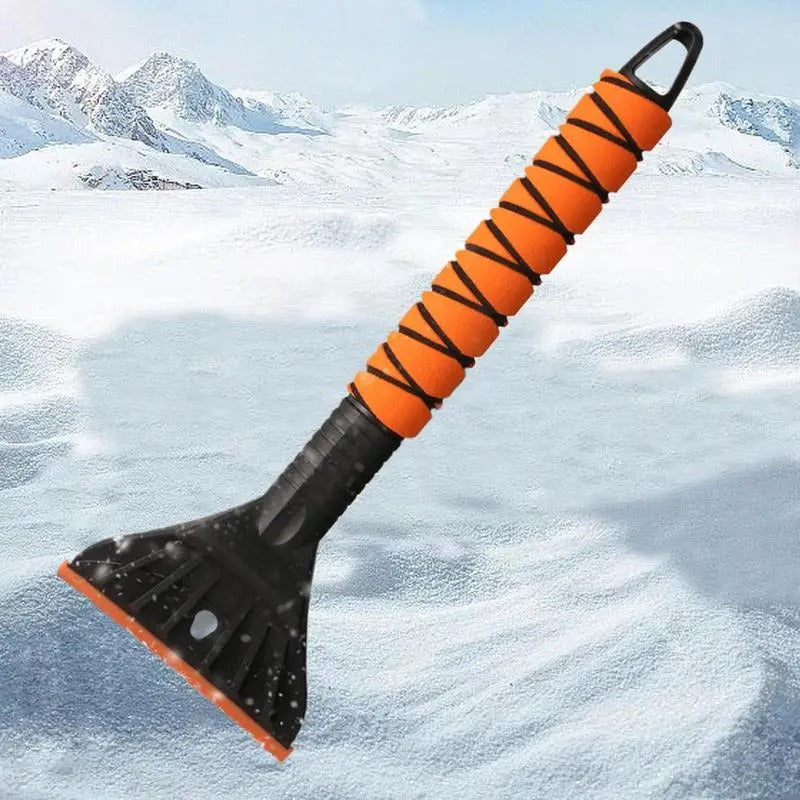 Ergonomic Snow Scraper for Cars – Comfortable Foam Handle & Detachable Design - Delicate Leather