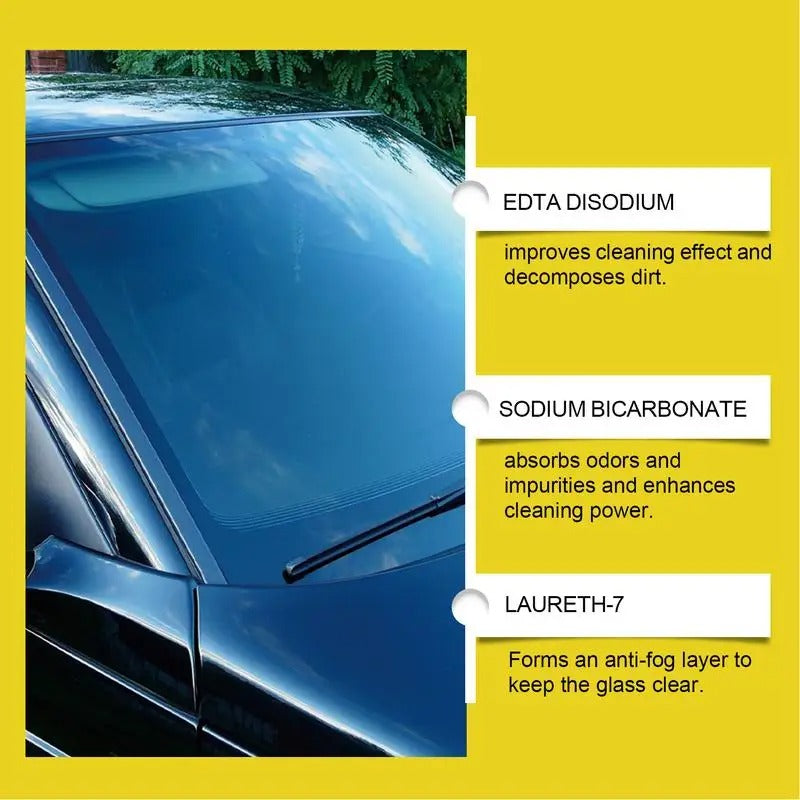 Anti-Fog Windshield Spray – Long-Lasting Glass Cleaner & Oil Film Remover - Delicate Leather
