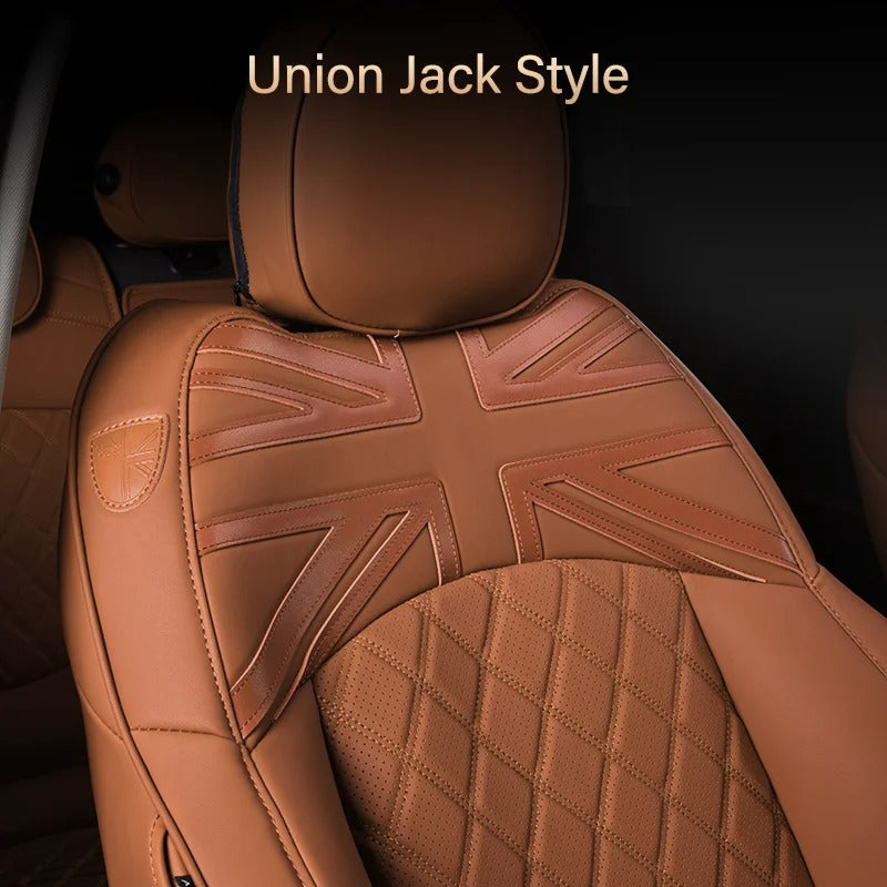 Custom Car Seat Covers for MINI Cooper F55/F56/F57 (2014-2023) – Durable PVC Leather Protection