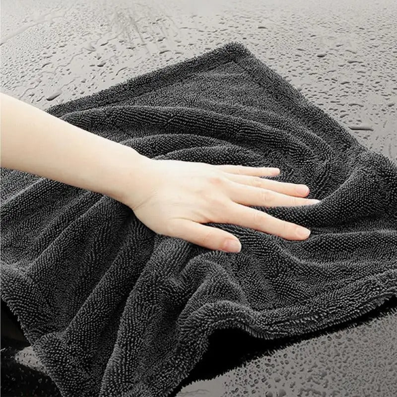 Double-Sided Car Cleaning Towel – Absorbent Multipurpose Twisted Braid Cloth - Delicate Leather