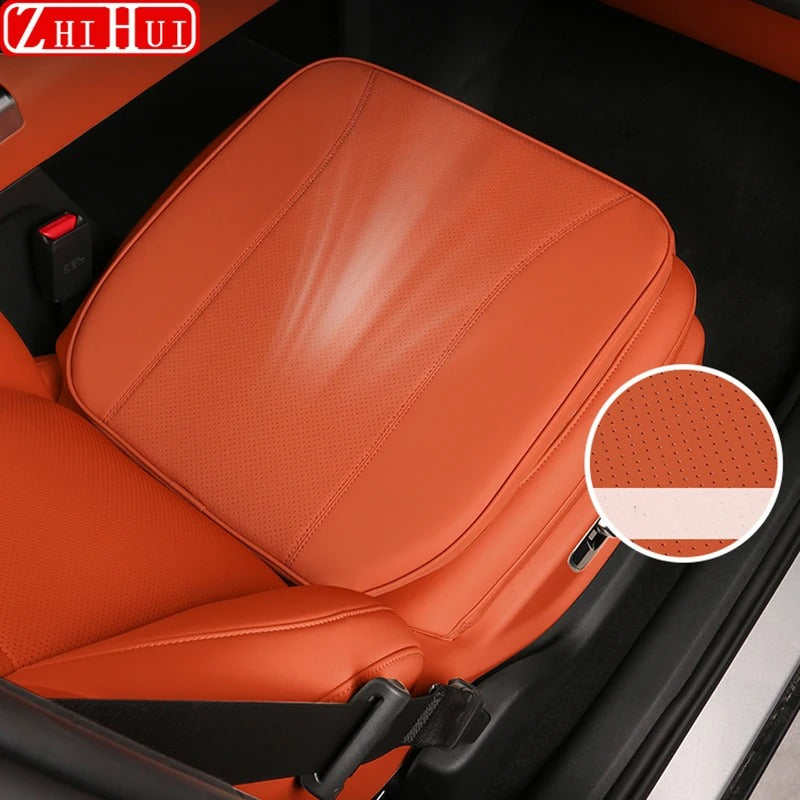 Memory Foam Height-Increasing Car Seat Cushion – All-Season Universal Accessory - Delicate Leather