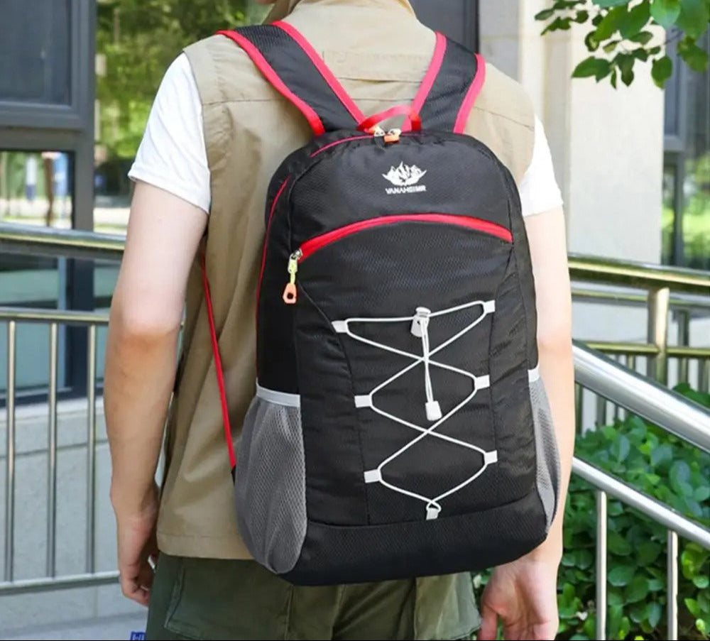 Foldable Hiking Backpack – Lightweight Waterproof Travel & Camping Daypack - Delicate Leather