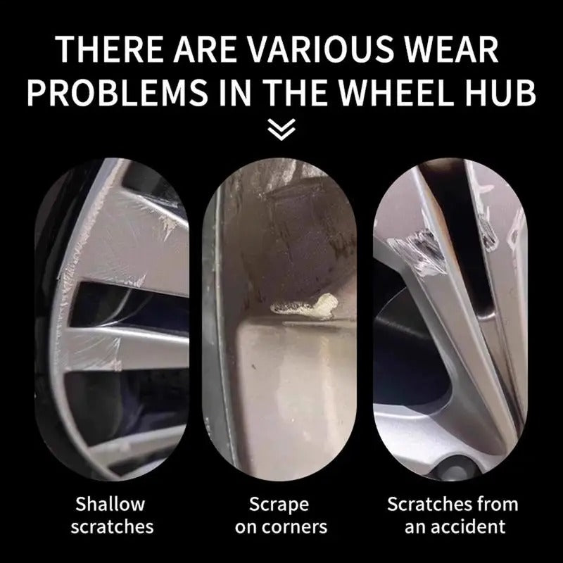 Wheel Polish 80g - Car Wheel Dust Cleaner & Scratch Repair with Sponge