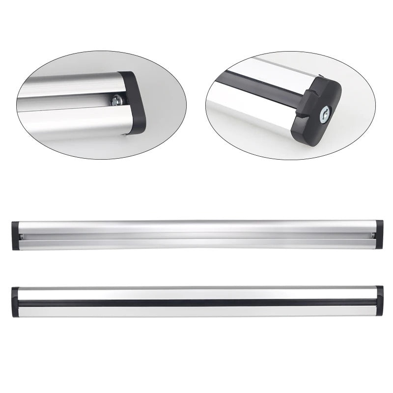 2PCS Universal 120/130CM Car Roof Rack - Waterproof Luggage Support for SUVs & Cars with Anti-Theft Lock - Delicate Leather