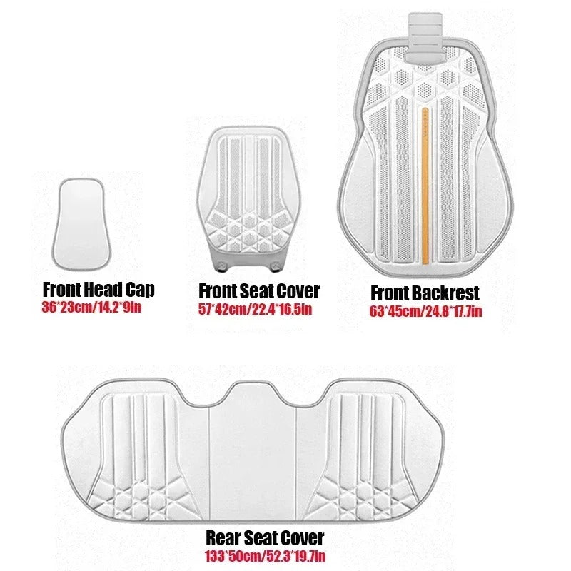 Universal Soft Suede Car Seat Cover - Breathable, Anti-Slip Driver's Support Cushion - Delicate Leather