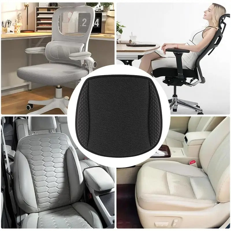 USB Cooling Seat Cushion – Ventilated Ice Silk Cover with 5 Fans & Adjustable 3-Speed Control