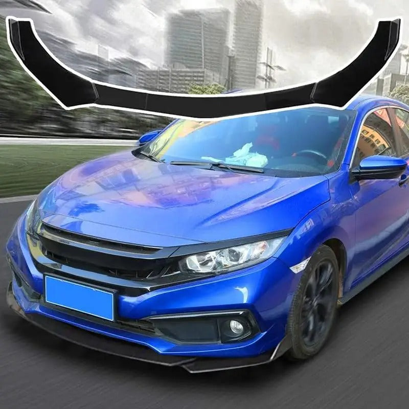 Adjustable Front Bumper Lip Splitter – Universal Fit Body Kit Spoiler - Delicate Leather
