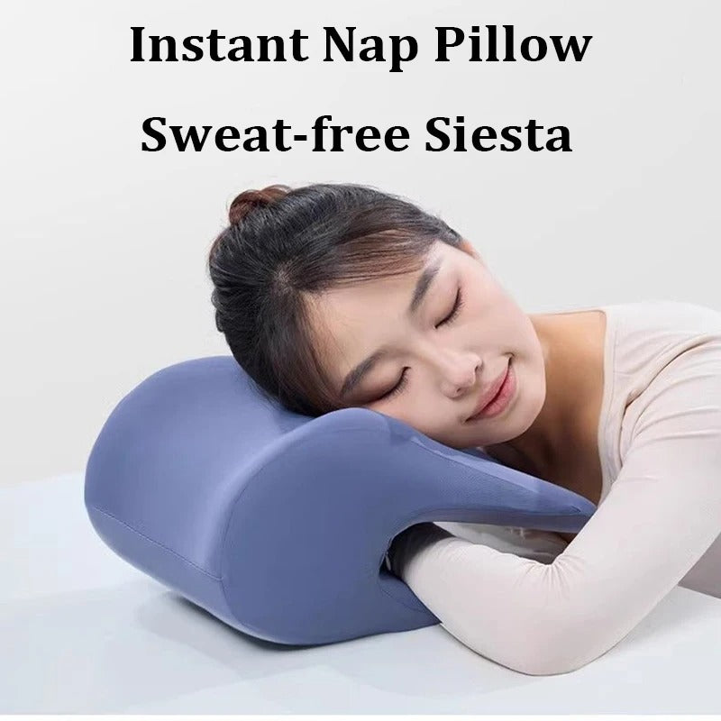 Multifunctional Office Chair Headrest – Memory Foam Neck Support and Nap Pillow with Ergonomic Design - Delicate Leather