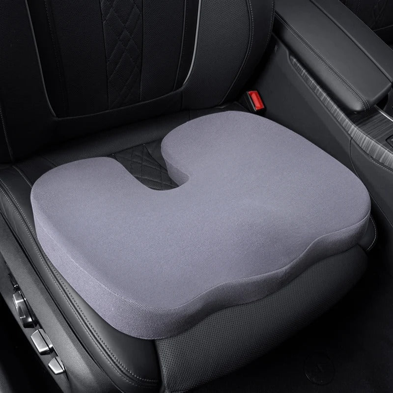 Cushion Non-Slip Orthopedic Memory Foam – Coccyx Support for Tailbone, Sciatica, and Back Pain Relief - Delicate Leather