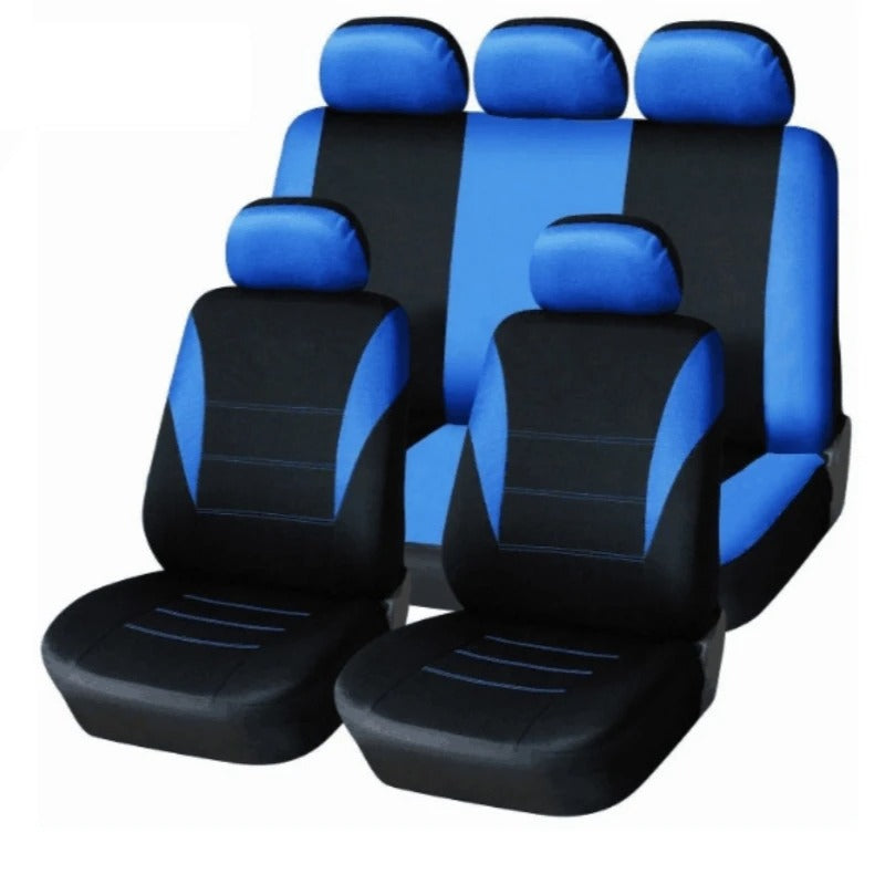 Universal Breathable Fabric Car Seat Covers Full Set - Four-Season Protection for Trucks, Vans, and SUVs - Delicate Leather