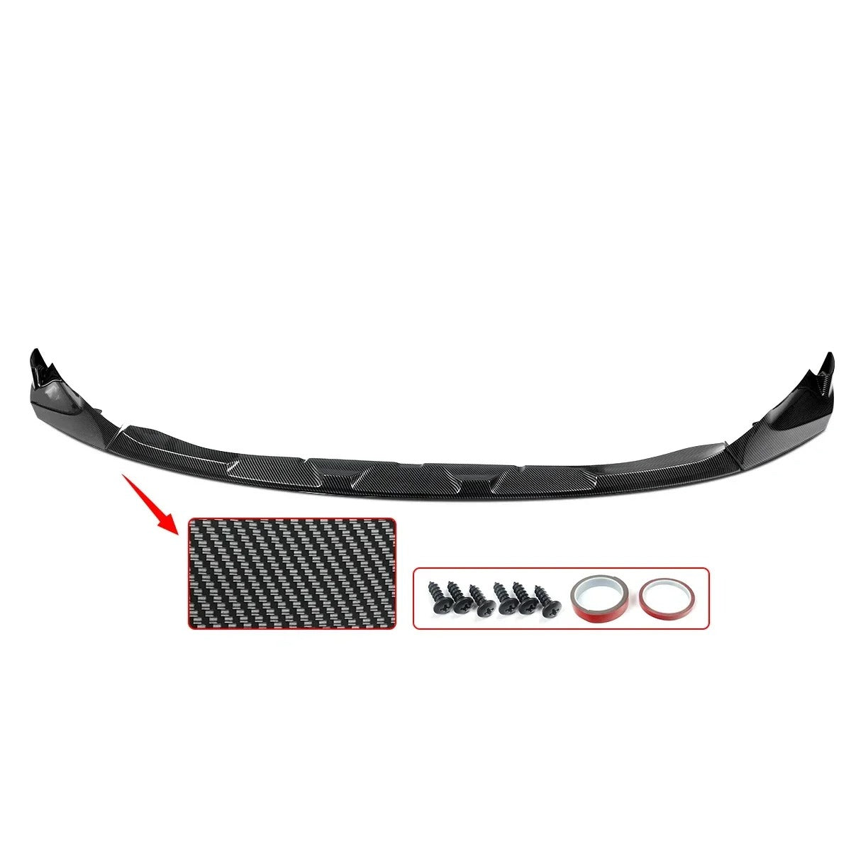M Performance Style Front Bumper Lip Splitter for BMW G80 M3 & G82/G83 M4 (2021-2022) – Gloss Black - Delicate Leather