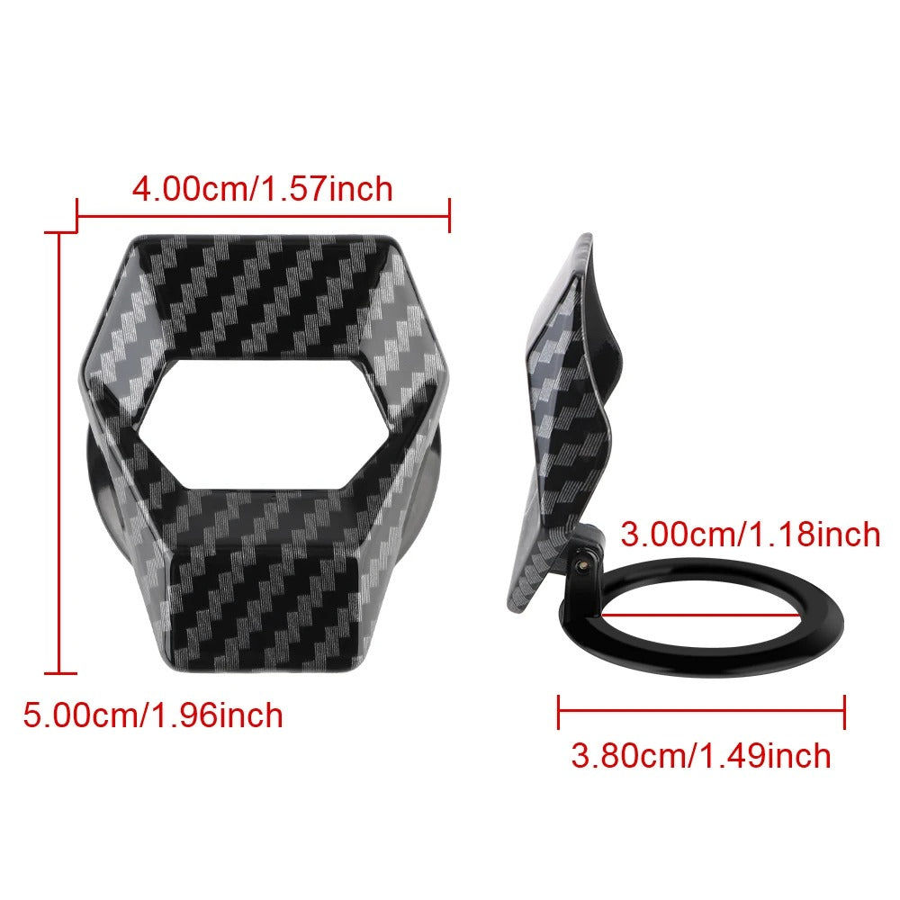 Universal Engine Start Button Cover – Stylish Metal Ignition Protector - Delicate Leather