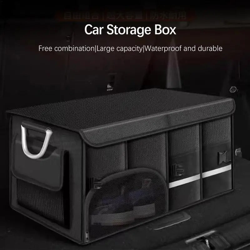 Foldable Car Trunk Storage Bag – Large-Capacity Auto Organizer (36L / 72L / 110L) - Delicate Leather