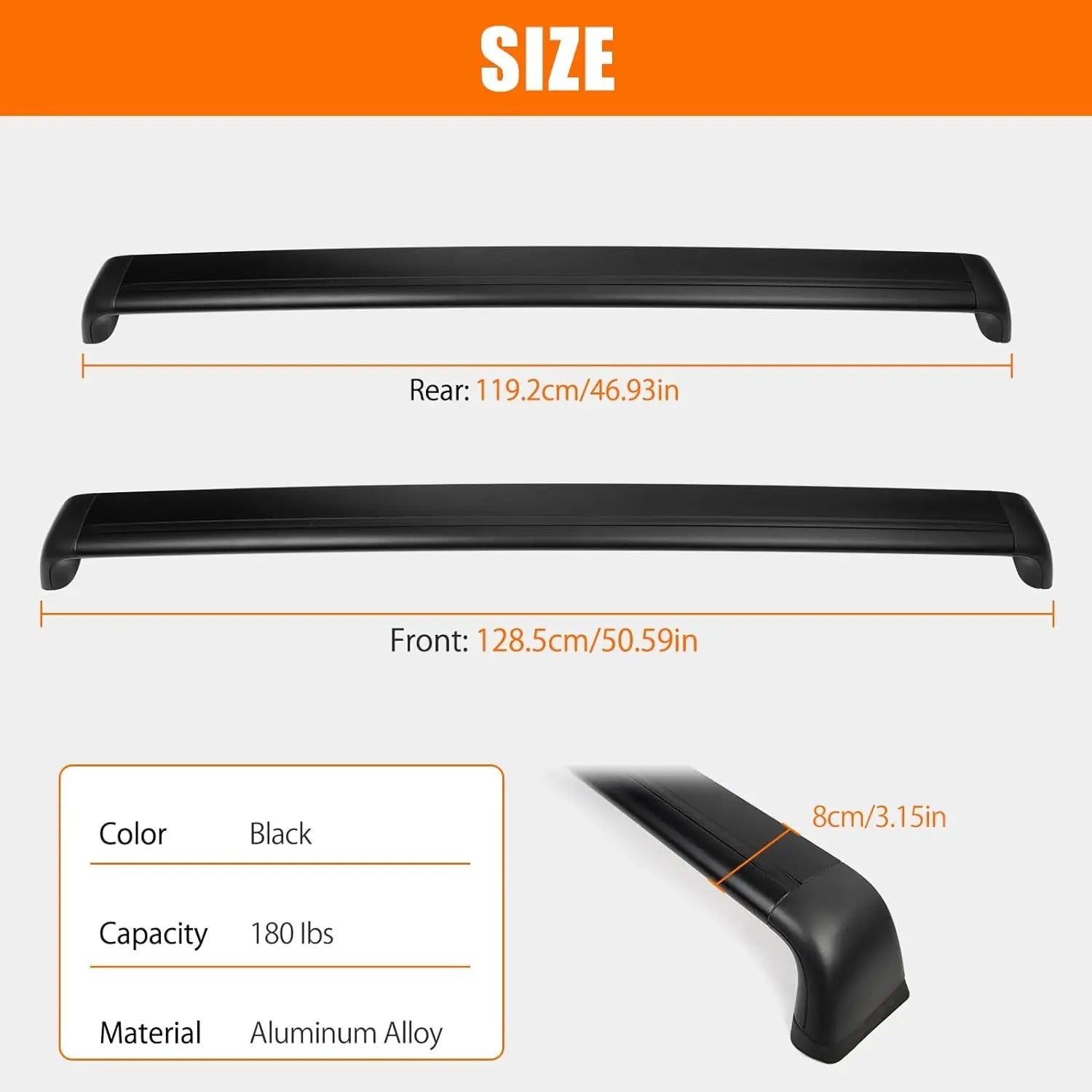 Lockable Roof Rack for Tesla Model Y (2022-2024) - Antitheft Cross Bars for Luggage Carrier - Delicate Leather