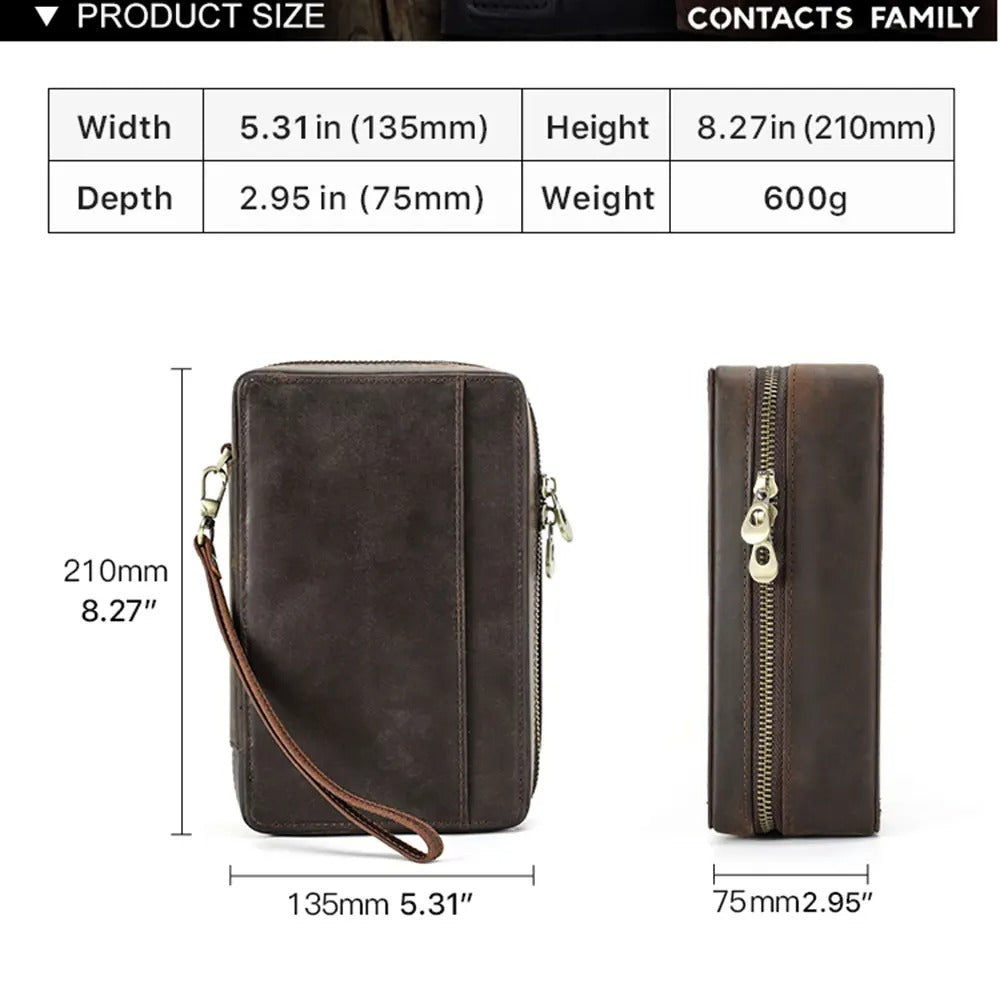 Genuine Leather Cigar Travel Case Holder – Portable Lighter & Cutter Pocket Humidor Gift Set