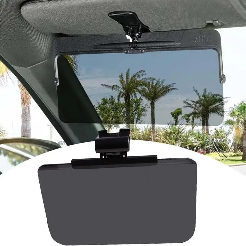 Adjustable Car Sun Visor – UV Protection Windshield Shade for Eye Comfort - Delicate Leather