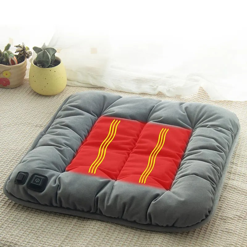 Adjustable Electric Car Seat Heating Pad – Universal Heated Cushion for Winter Comfort - Delicate Leather