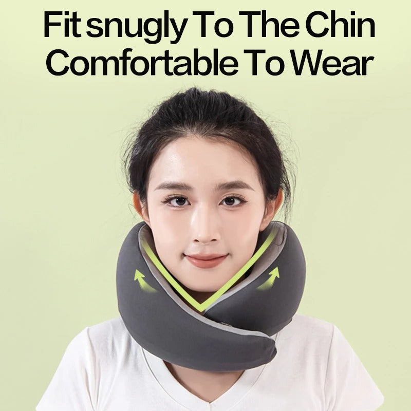 Portable Memory Foam Neck Pillow – U-Shaped Travel Pillow for Cervical Support, Camping, and Rest - Delicate Leather