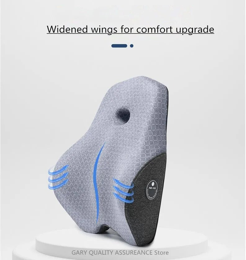 Memory Foam Cushion Set – Lumbar Support and Orthopedic Pillow for Improved Posture and Pain Relief - Delicate Leather