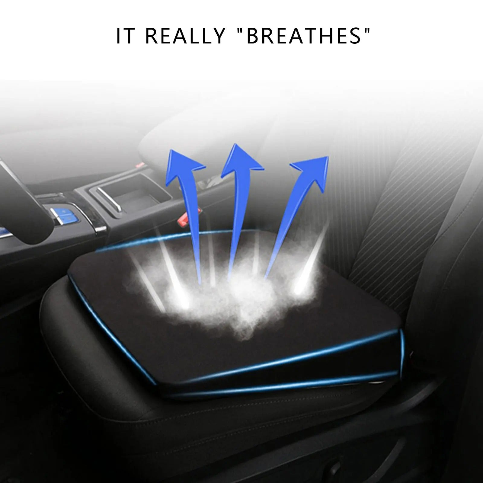 Car Seat Heightening Cushion – Ergonomic Thickened Driver Seat Cushion for Comfort and Improved View