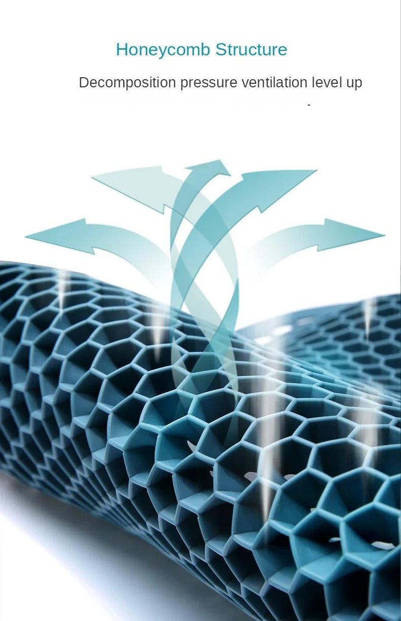 Memory Foam Car Seat Cushion – Universal Breathable Gel Pad for Travel, Office, and Summer Comfort - Delicate Leather