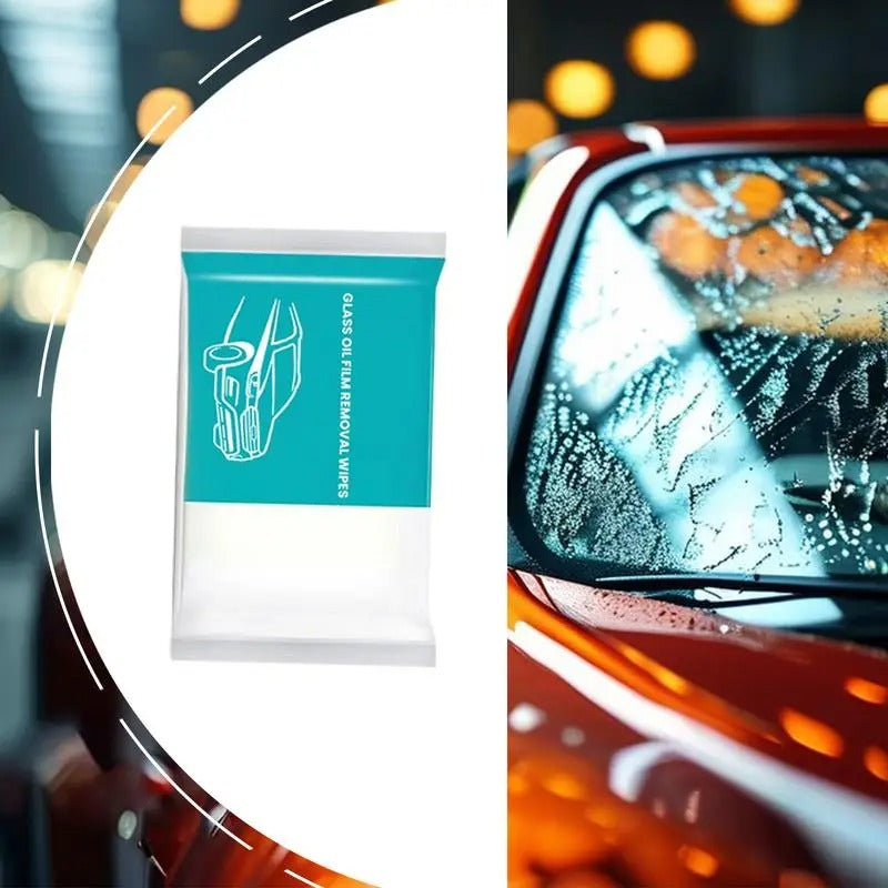 Glass Oil Film Removal Wipes – Convenient Car Glass Cleaner for Spotless Windshields
