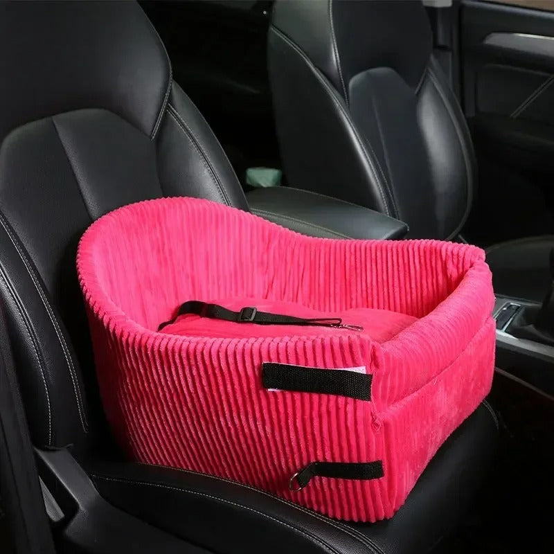 Portable Pet Car Seat – Washable Dog Travel Cushion and Bed for All Seasons - Delicate Leather