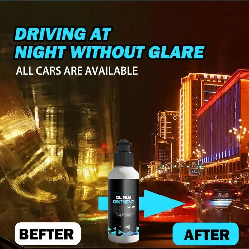 Professional Oil Film Remover – Glass Cleaner for Car Windows & Windshields - Delicate Leather