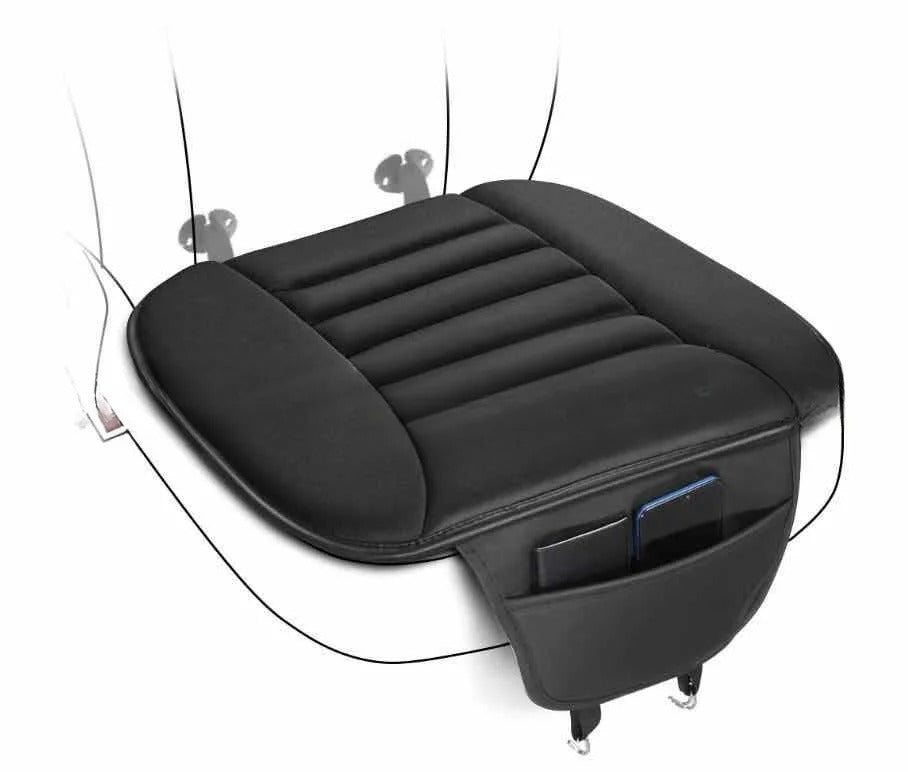 Dual-Purpose Memory Cotton Car Seat Cushion - Heightening Pad for Comfort and Support - Delicate Leather