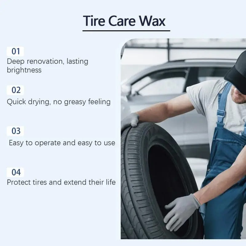 Car Tire Coating Paste – 100g Long-Lasting Tire Dressing & Stain Remover - Delicate Leather