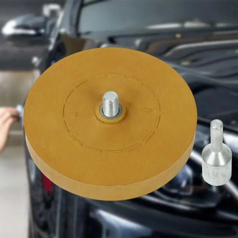 Car Decal Remover Eraser Wheel – Durable Adhesive Remover for Paint, Glass, & Metal - Delicate Leather