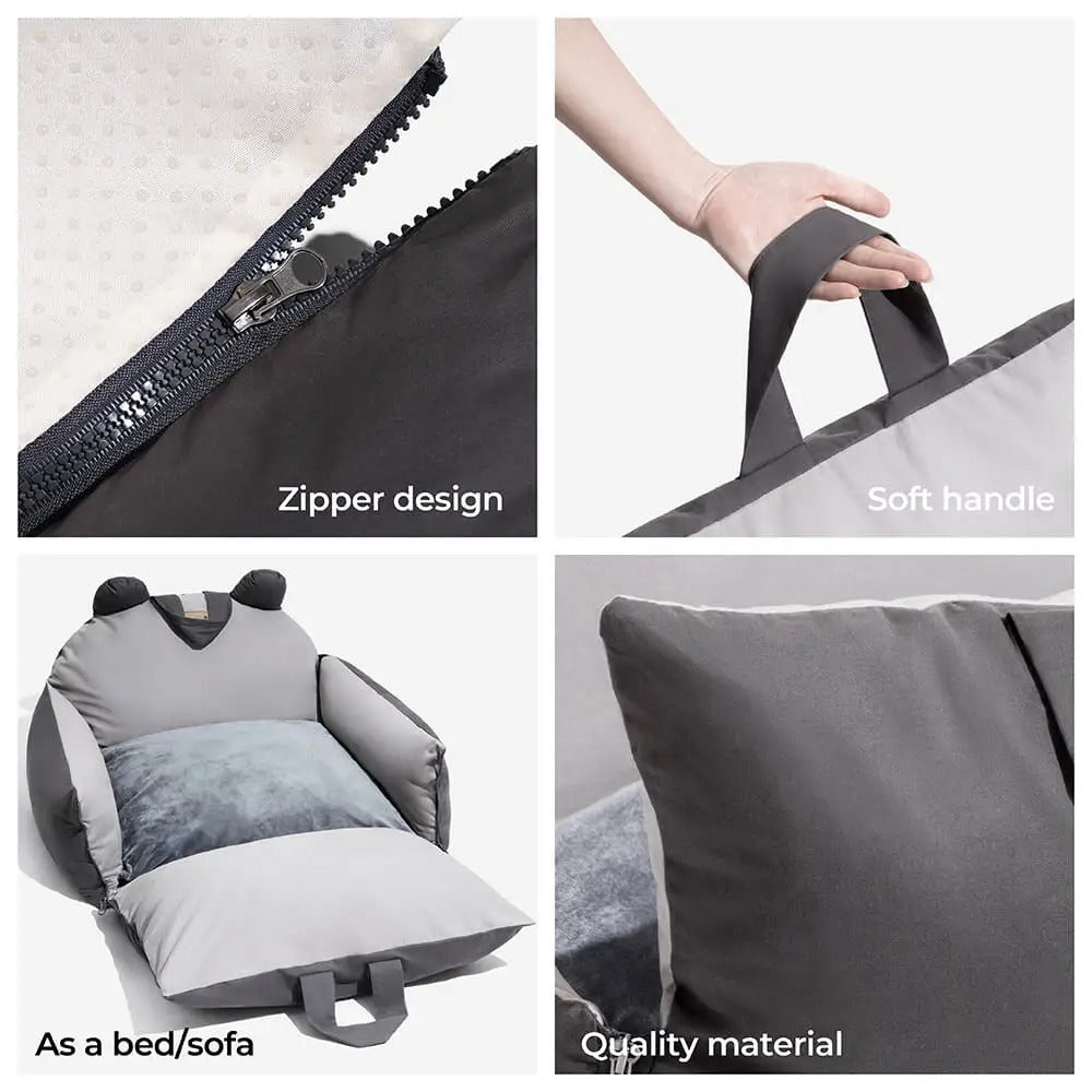 Portable Dog Car Seat & Puppy Bed - Adjustable Strap, Non-Slip, Travel & Home Use - Delicate Leather