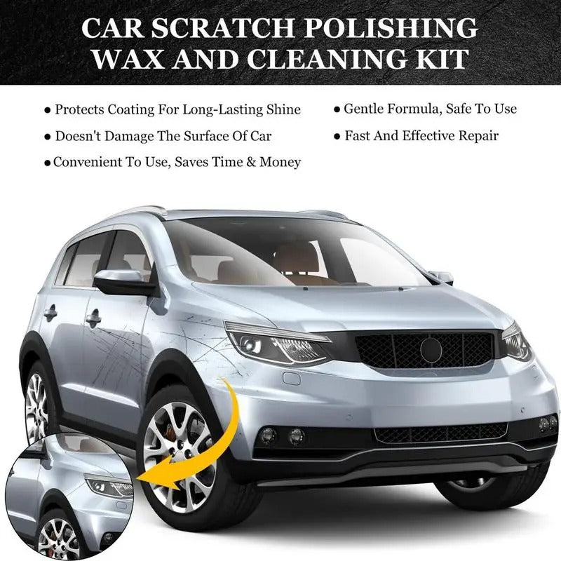 Car Wax Scratch Repair Paste - Professional Auto Polishing Wax for Scratch Removal, Shine & Protection - Delicate Leather