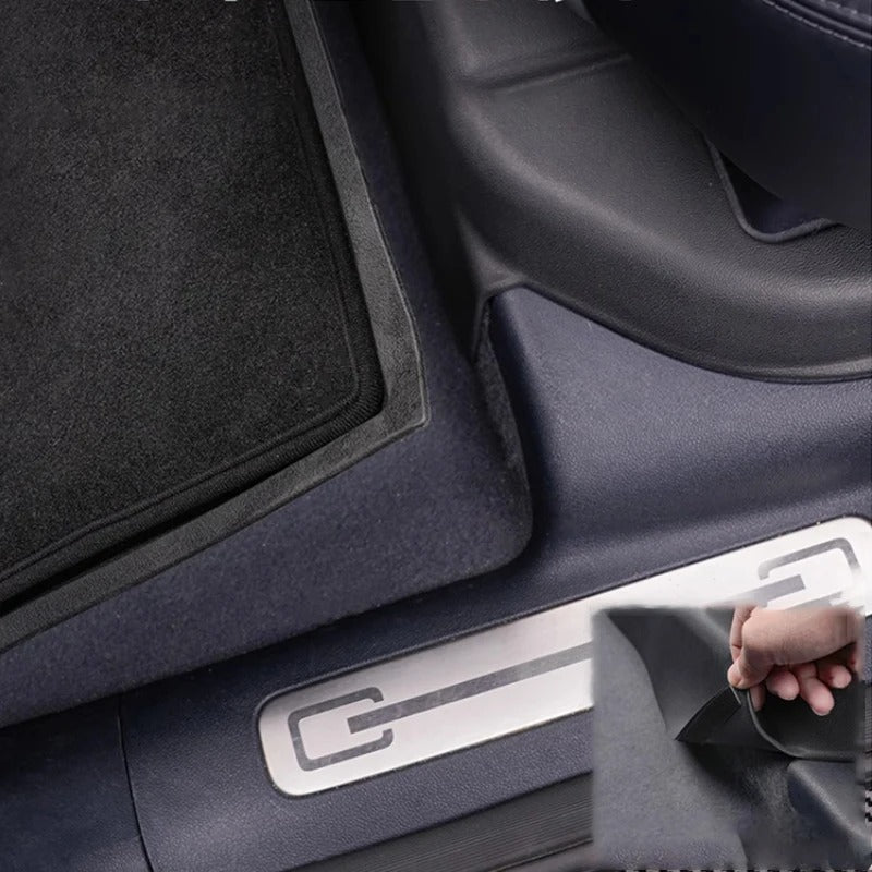 Leopard 5 Underseat Anti-Kick Pad – Front and Rear Seat Protective Pads for TPE Interior Decoration - Delicate Leather