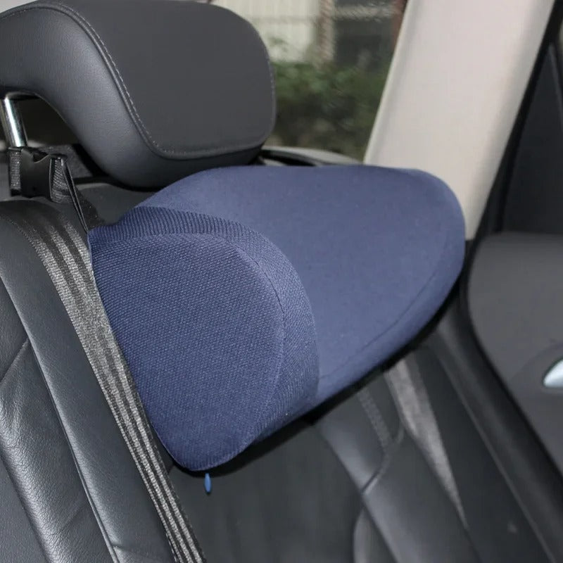 Memory Foam Children's Car Seat Headrest – Safety Neck Pillow for Kids - Delicate Leather