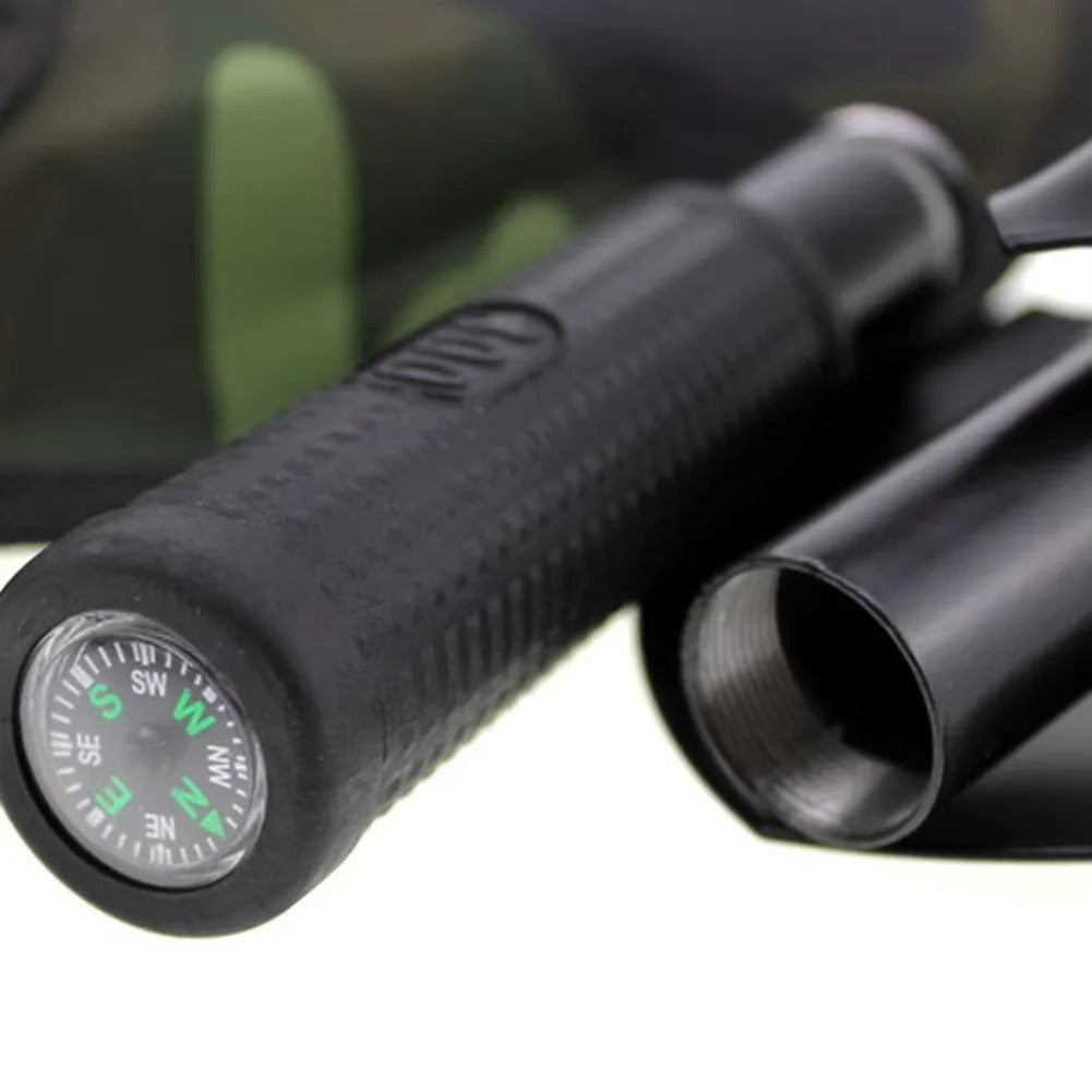 Foldable Portable Truck-Mounted Engineer Shovel – Camping & Survival Tool - Delicate Leather