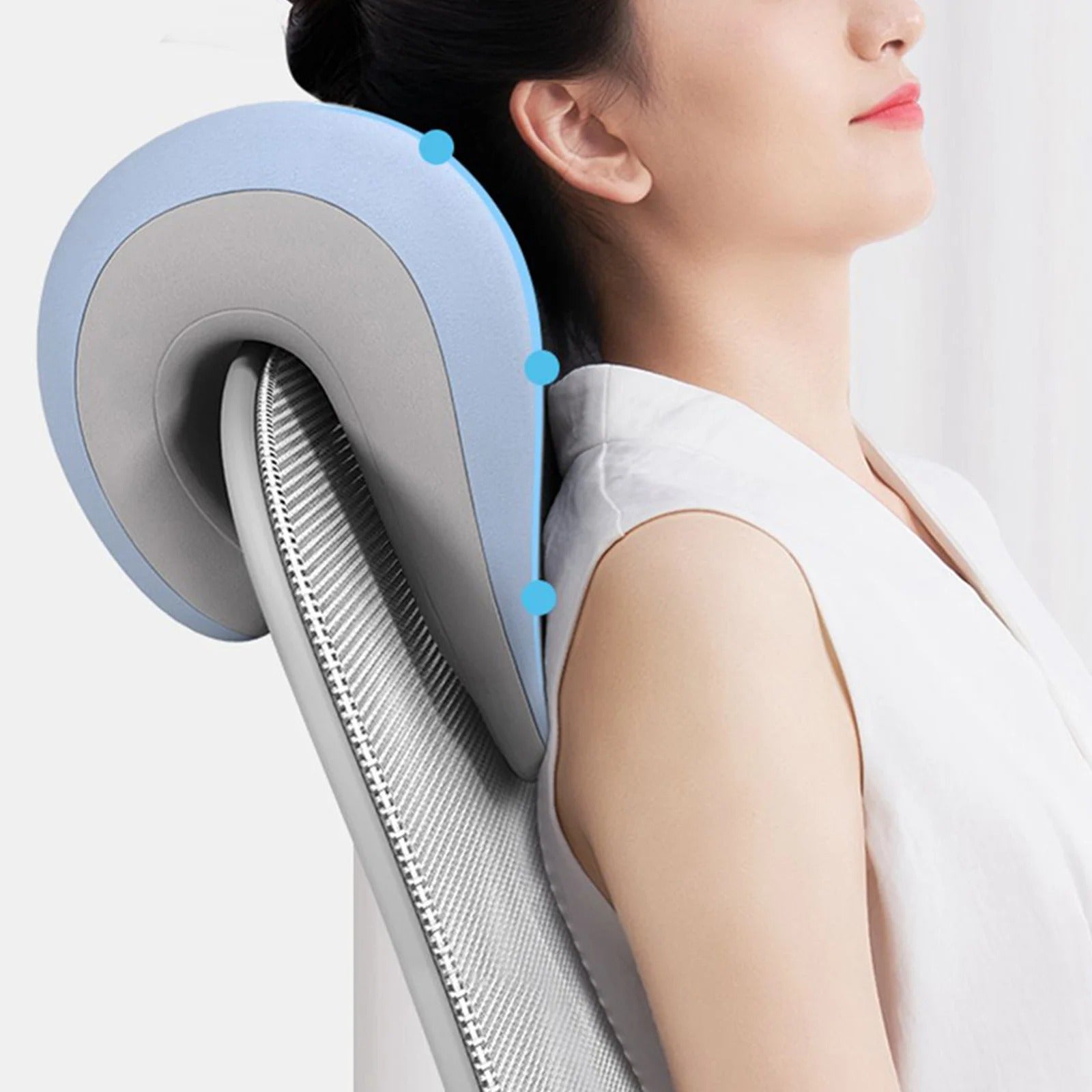 Memory Foam Neck Support Pillow – Non-Slip Headrest and Napping Pillow for Adults and Students - Delicate Leather