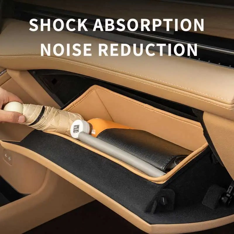 PU Leather Glove Box Storage Bag – Center Console Organizer - Delicate Leather