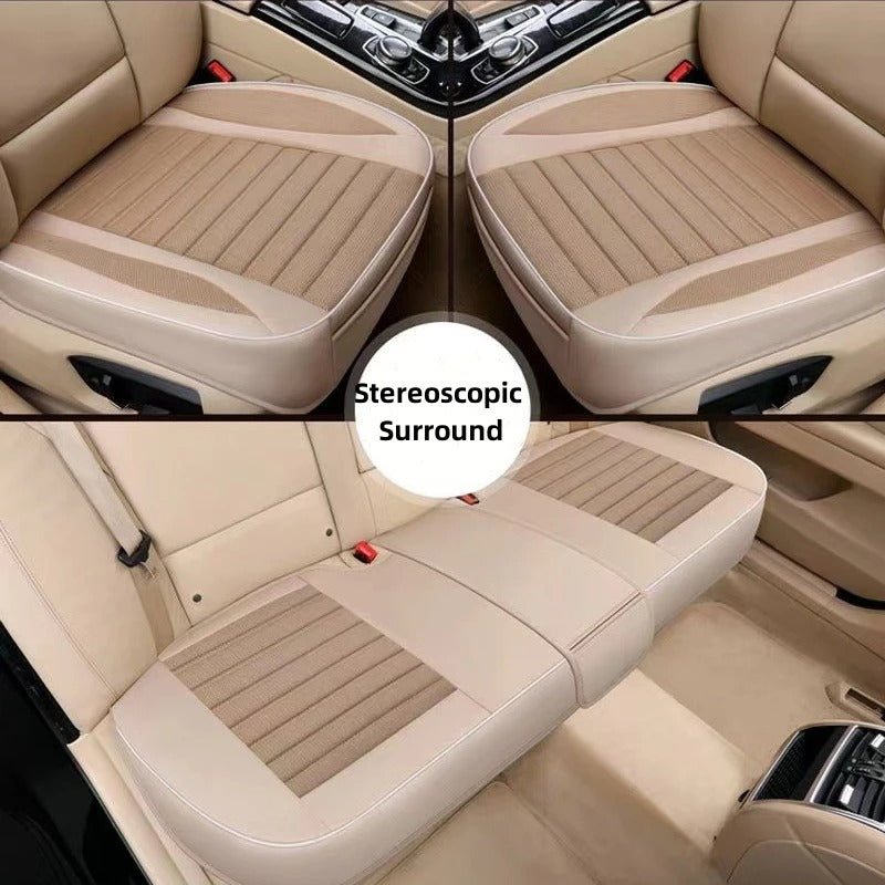 Universal Four-Season Car Seat Cover – Breathable & Anti-Slip Front Chair Protector - Delicate Leather
