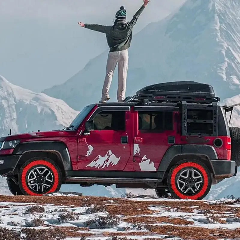 Snow Socks for Cars – High-Strength Anti-Skid Traction Device for SUVs & Sedans