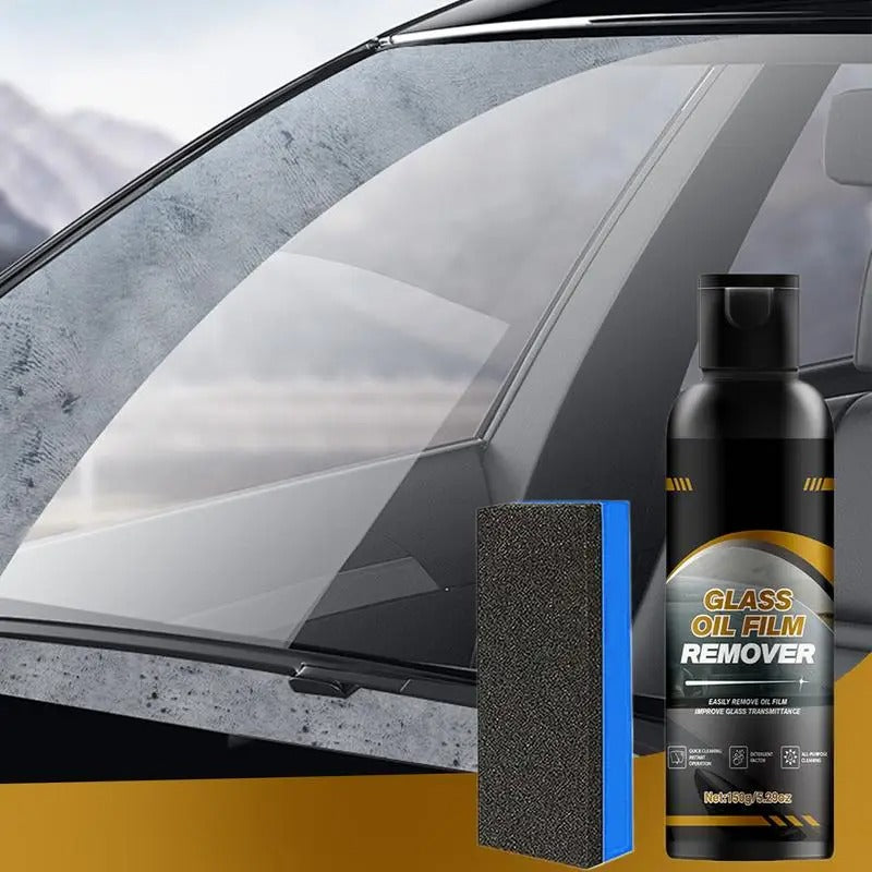 Professional Car Window Oil Film Cleaner – 150g Windshield & Glass Oil Film Remover - Delicate Leather