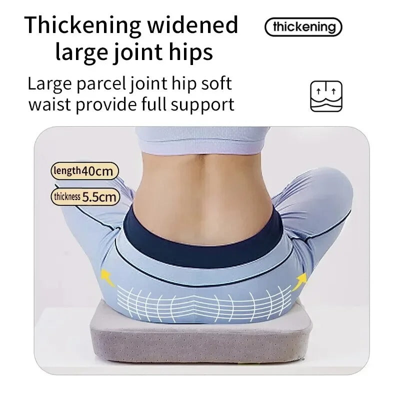 Orthopedic Memory Foam Seat Cushion – Sciatica and Back Pain Relief for Office Chairs and Car Seats - Delicate Leather