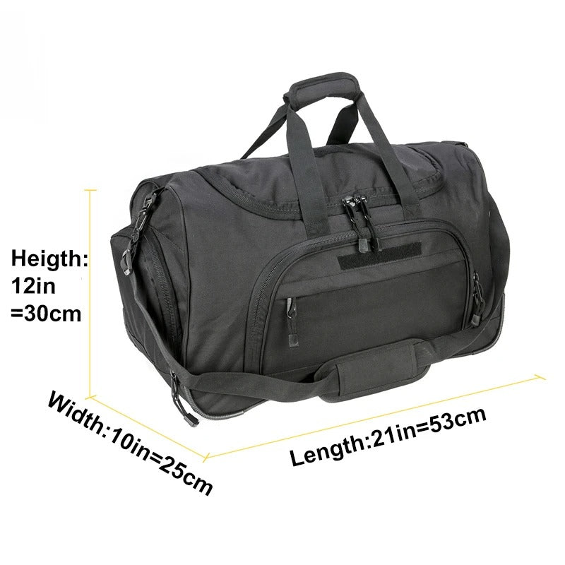60L Waterproof Tactical Gym & Travel Duffel Bag – Military-Grade Sports Luggage - Delicate Leather