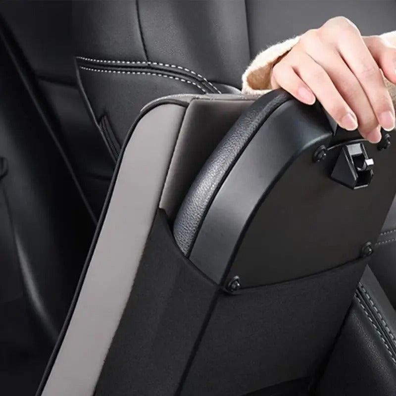 Car Armrest Cushion Cover – Waterproof PU Leather Armrest Pad with Memory Foam for Comfort and Protection - Delicate Leather