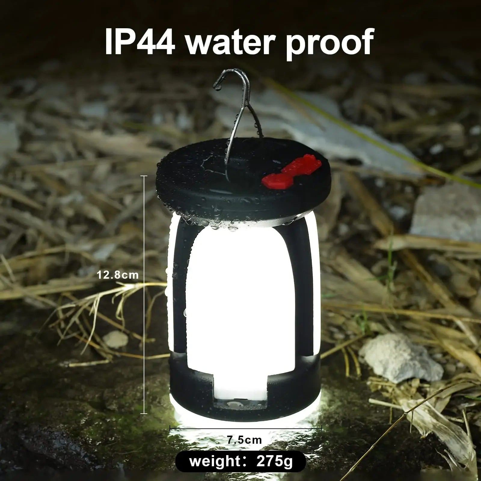 High-Power Solar LED Camping Lantern – 4500mAh Rechargeable, 1000LM Emergency Power Bank