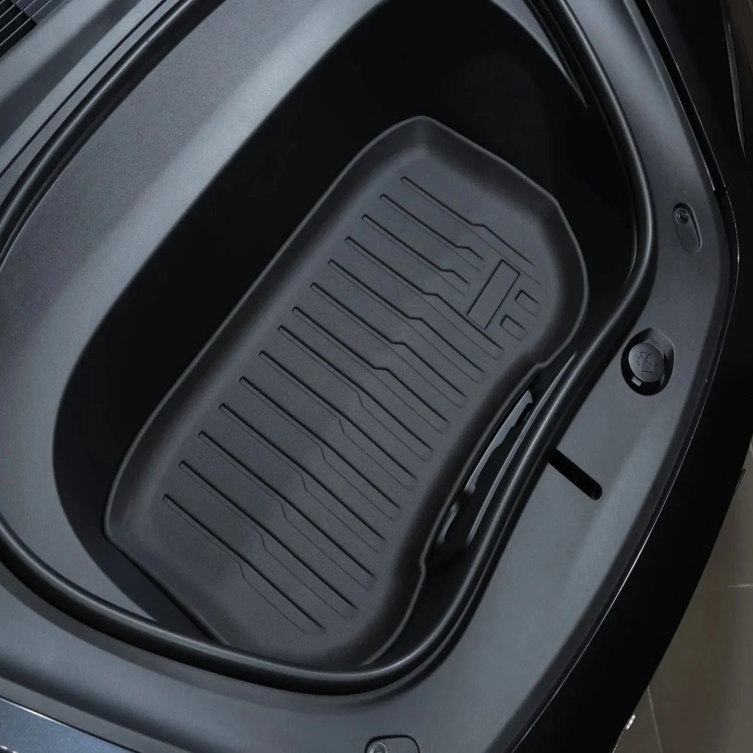 TPE Floor Mats for New Tesla Model 3 Highland 2024 - Waterproof Luggage Mat, Wear-Resistant Foot Pads, Trunk Mats Accessories - Delicate Leather