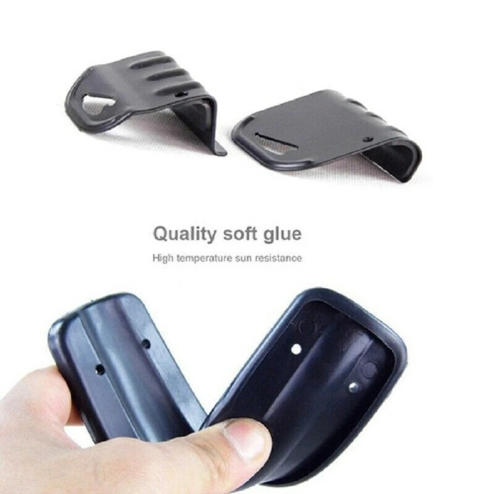 Universal Car Roof Mounting Rack Rail Bar - Black Aluminum Luggage Carrier with Lock - Delicate Leather